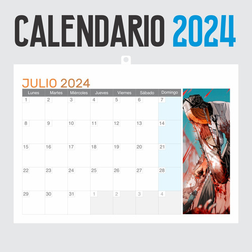 Calendario 2024 Chainsaw Man  - Animeras