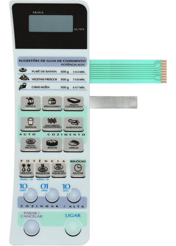 Imagem 1 de 2 de Teclado De Membrana Microondas Panasonic Nn S50bh - Relevo