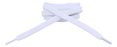 Par De Cadarço Achatado 10 Mm Branco 120cm Flat Tradicional