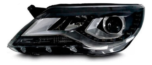 Par Farol Tiguan 2013 2014 15 16 2017 Com Led Mascara Negra