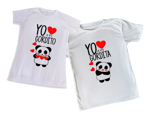 Playera Para Parejas, Amo  Mi Gordita/gordito, Buena Calidad