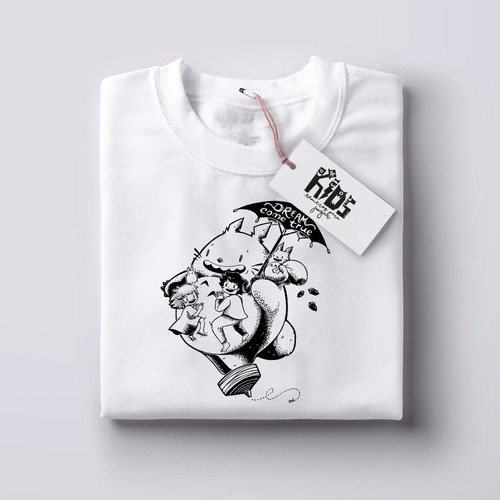 Remeras De Totoro Para Niños/as Estampadas Diseño Original