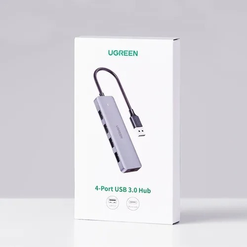Imagen 3 de 3 de Hub Usb Ugreen 4x Usb 3.0 5 Gbps Micro Usb Carga Externa Usb
