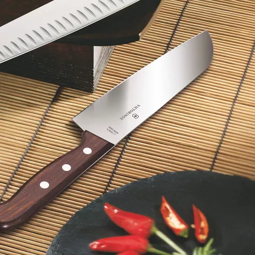 Cuchillo Victorinox Santoku Para Chef De Madera Hoja 17 Cm