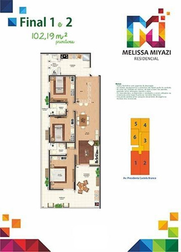 Imagem 12 de 16 de Apartamento, 1 Dorms Com 62.69 M² - Vila Caiçara - Praia Grande - Ref.: Gim6022939 - Gim6022939