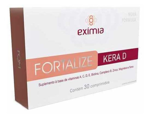 Suplemento Vitamínico Exímia Fortalize Kera D Com 30 Comprim