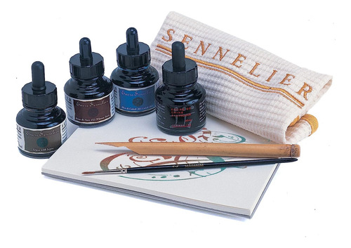 Tinta De Dibujo Azul Cobalto 30 Ml En Botella