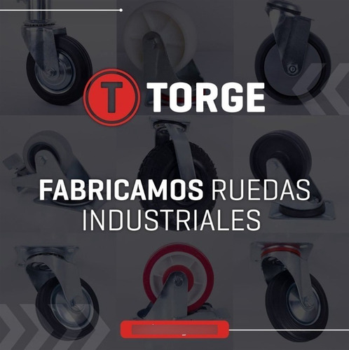 Imagen 3 de 5 de Rueda Giratoria Fundicion Y Goma 200mm Con Rodillos 500kg
