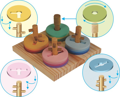 Imagem 2 de 9 de Jogo Passa Círculo Brinquedo Educativo Infantil À Vista