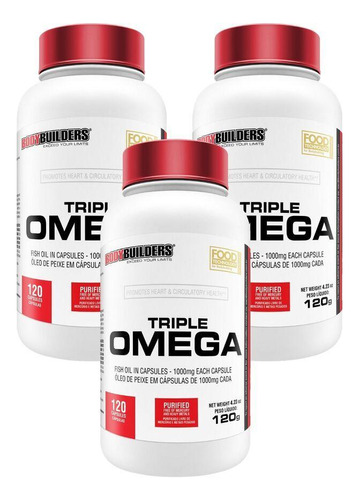 Kit 3x Triple Ômega 120 Cápsulas