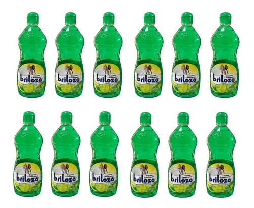 Jabon Liquido Trastes Biodegradable Briloza 730ml Caja 12 Pz