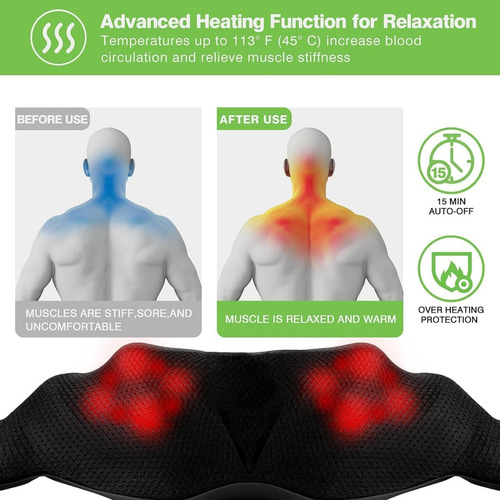 Masajeador De Cuello Cotsoco, Masajeador Shiatsu De Cuello Y