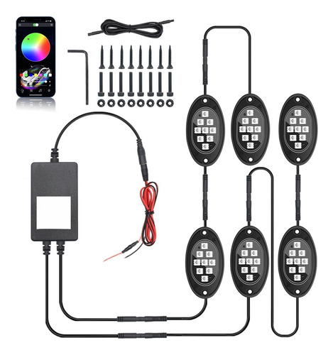 Rgb Chassis Light Trailer Six, Control Remoto Inalámbrico Bl