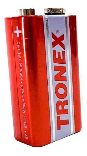 Pila Batería Manganeso Tronex Cuadrada Roja 9v Blister X1