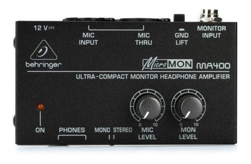 Amplificador De Auriculares Behringer Ma 400 Studio Monitor