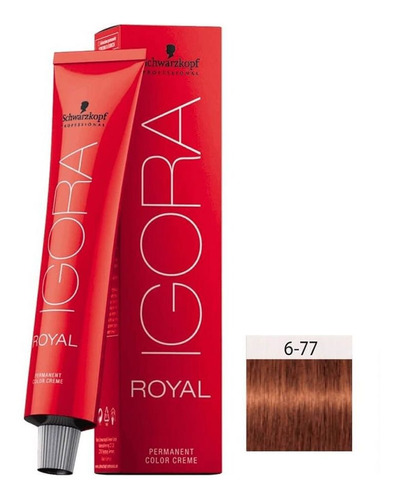 Schwarzkopf Igora Royal 60ml 6/77 Louro Escuro Cobre Extra