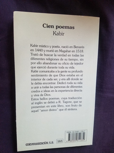 Cien Poemas Kabir Poesia Mistica Hindú Edicomunicacion