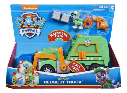 Paw Patrol Rocky Reuse It Truck Camión De Reciclable 