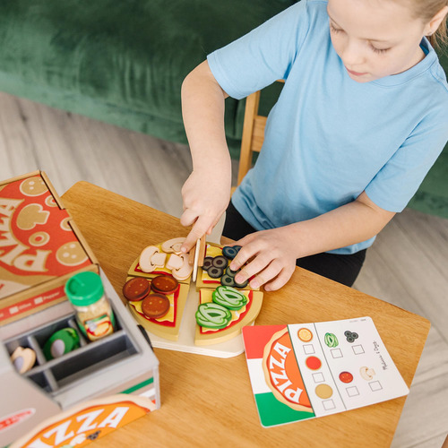 Set Pizza Counter Play Melissa & Doug Top & Bake, 41 Unidade