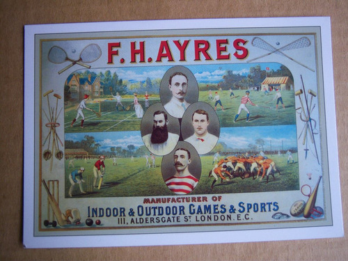F H Ayres . Robert Opie . Post Card . Sporting Memories