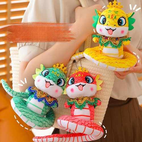 Ano Novo Chinês Brinquedo De Pelúcia 2025 Ano Vermelho