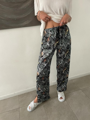 Pantalon Pijama Joelle Saten Estampado Elegante Jelue