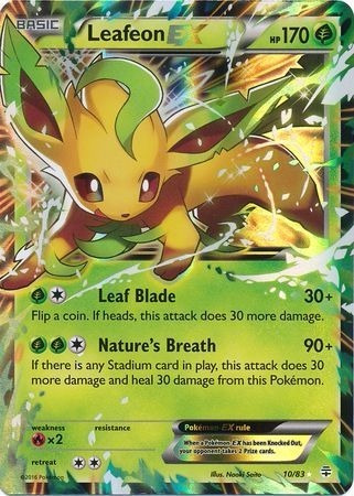 Leafeon Ex 10/83 Ultra Raro Pokemon Tcg (Usado)
