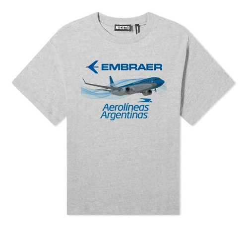 Aerolineas Remera Flota De Aviones Argentina En Gris O Blanc