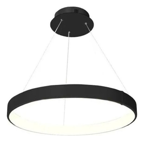 Colgante Saturno Xl Ø80cm Calido Negro 90w Led