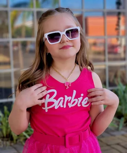 Body fantasia barbie luxo roupa infantil barbie menina rosa