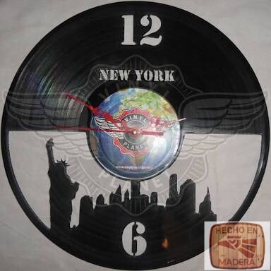 Reloj Corte Laser 0776 New York Ciudad Silueta