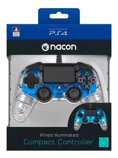 Mando Ps4 Nacon Controller Wired Illuminated Compact Blue
