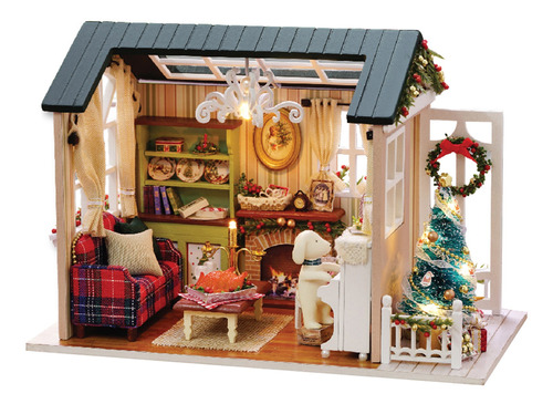 Diy Navidad Miniatura Casa De Muñecas Kit Realista Mini 3d