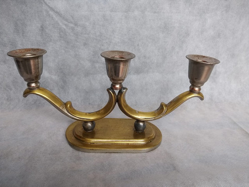 Candelabro Em Bronze Para 3 Velas