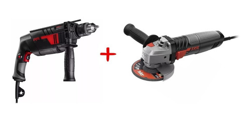 Imagen 5 de 8 de Amoladora Angular 700w 115mm Skil 9002+taladro-percutor 6060