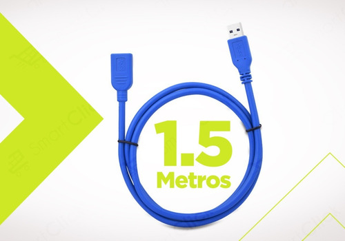 Imagen 2 de 10 de Alargue Usb 3.0 Cable Extensor Prolongador Alta Velocidad