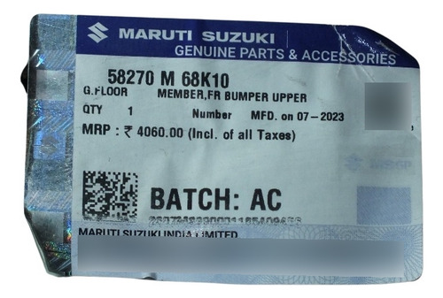 Soporte Parachoques Delantero Genuino India Celerio 2015