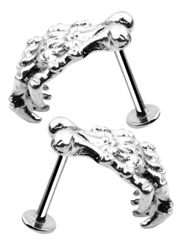 L Piercing Para Mujer, Calavera, Labio, Joyería, Punk,