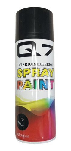 Pintura En Spray Negro Brillantemarca Q7interior/exterior 