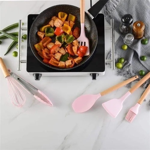 Juego De Utensilios De Cocina I Kit 12 Cucharas De Silicona