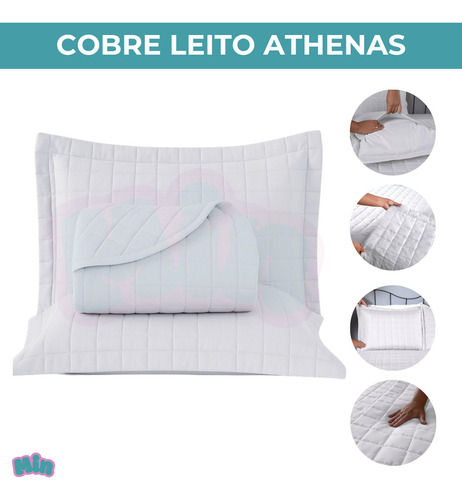 Cobre Leito Com Forro Casal 3 Peças 400 Fio Jogo De Cama Completa Toque Premium - Cor Branco