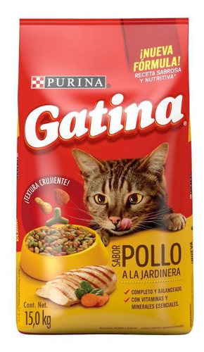 Gatina Alimento Para Gato Sabor Pollo Bulto 15 Kg