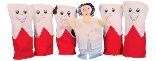 Kit De Fantoches Família Dentária Com 6 Peças - Simque - 254