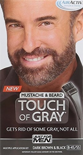 Solo Para Hombres Toque De Gris Bigote Y Barba De Color, Mar