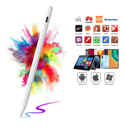 Imagem 1 de 6 de Caneta Pencil Ativa Universal Para Celular Ou Tablet