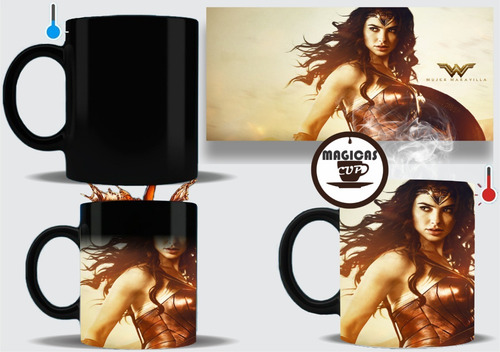 Imagen 1 de 4 de Taza Mágica Mujer Maravilla Wonder Woman