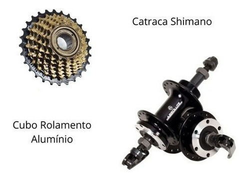 Kit de trinquete Shimano 7v 14-28 Buje de aluminio Gts Bicicleta MTB Color negro Número máximo de dientes 28 Número mínimo de dientes 14