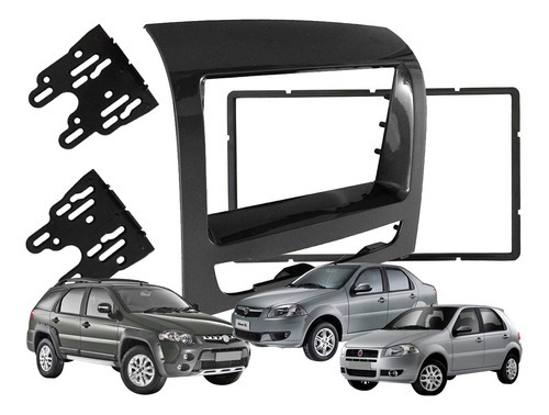 Frente Marco Adaptador 2 Din Norma China Fiat Palio 2013