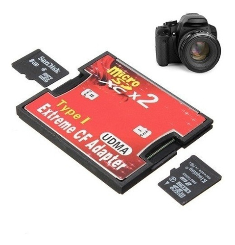 Doble ranura Microsdxc Tarjeta Para Tarjeta Cf CompactFlash I Adaptador soporte de hasta 1TB