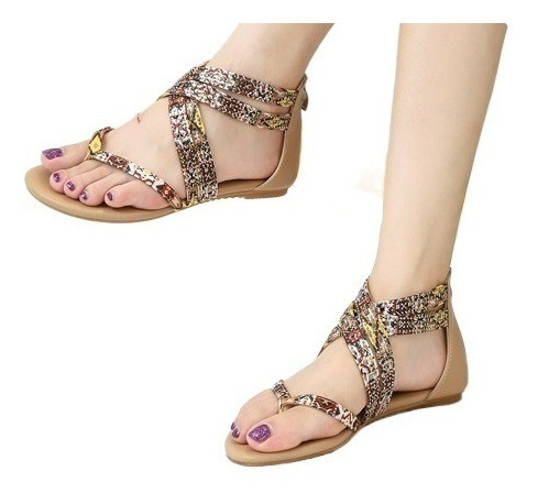 Sandalias Planas Lady Of Romans Con Punta De Clip